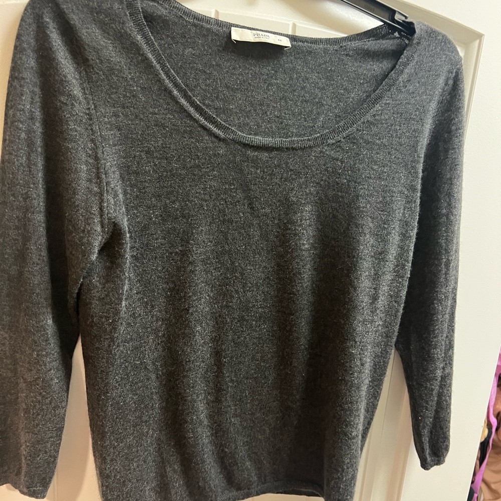 Prada Dark Gray Cashmere Sweater